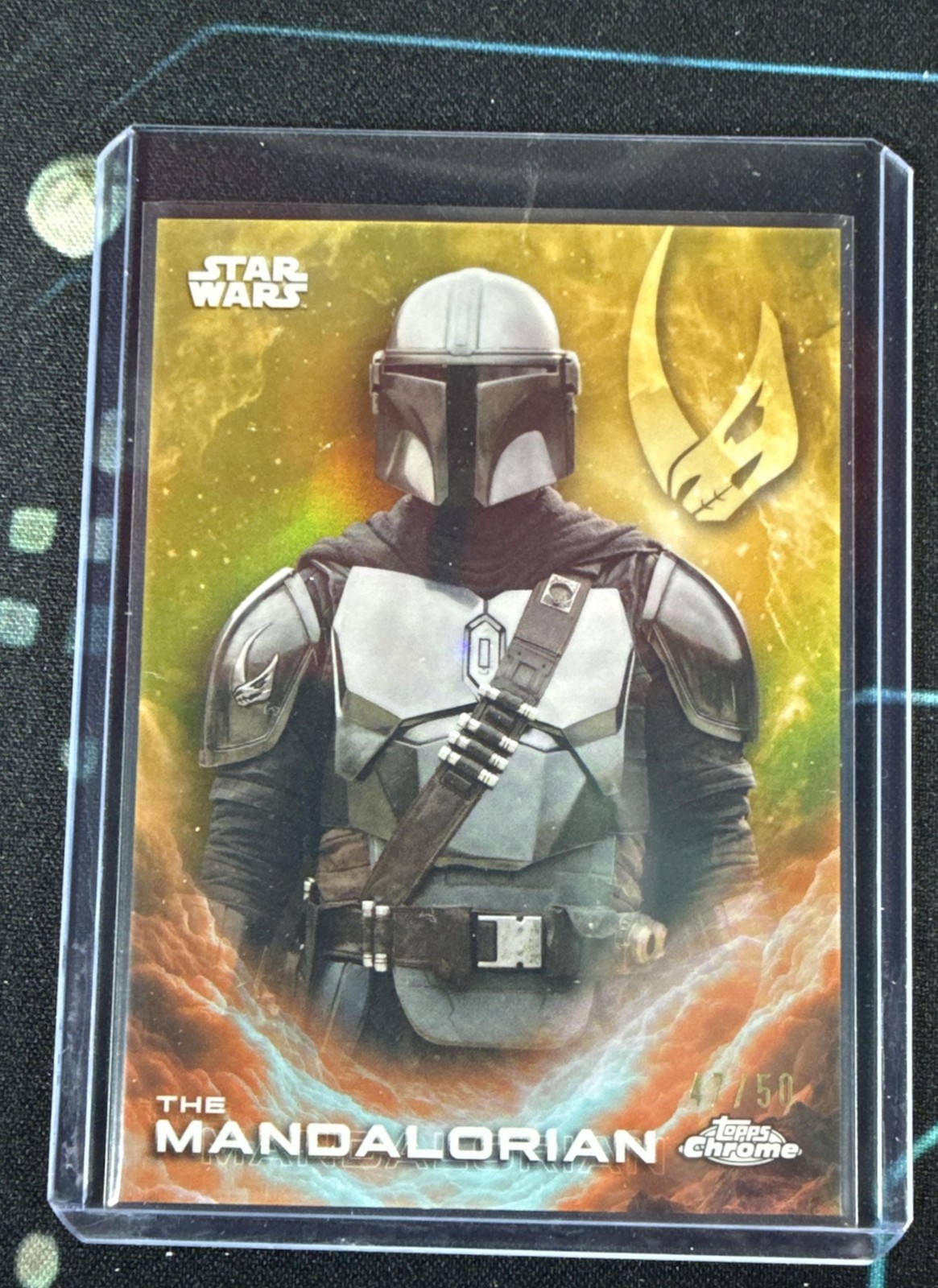 2025 Topps Chrome Star Wars The Mandalorian #CE-48 Costco Exclusive Gold /50
