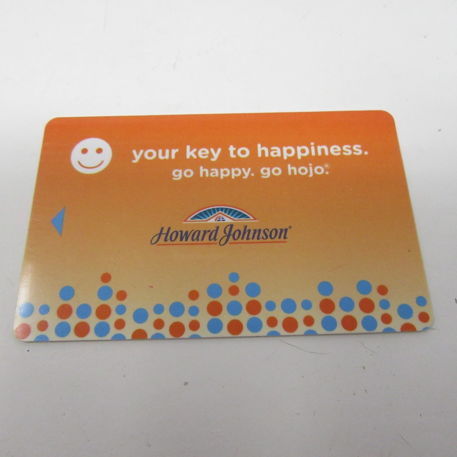 Howard Johnson's Motel Hotel Key Card HoJo Orange Blue Howard Johnson's Motel Hotel Key Card HoJo Orange Blue