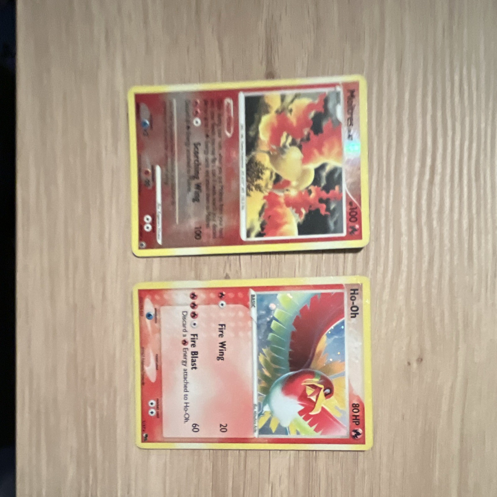 Pokemon TCG Moltres Reverse Holo/Ho-Oh Holo 2-Card Lot