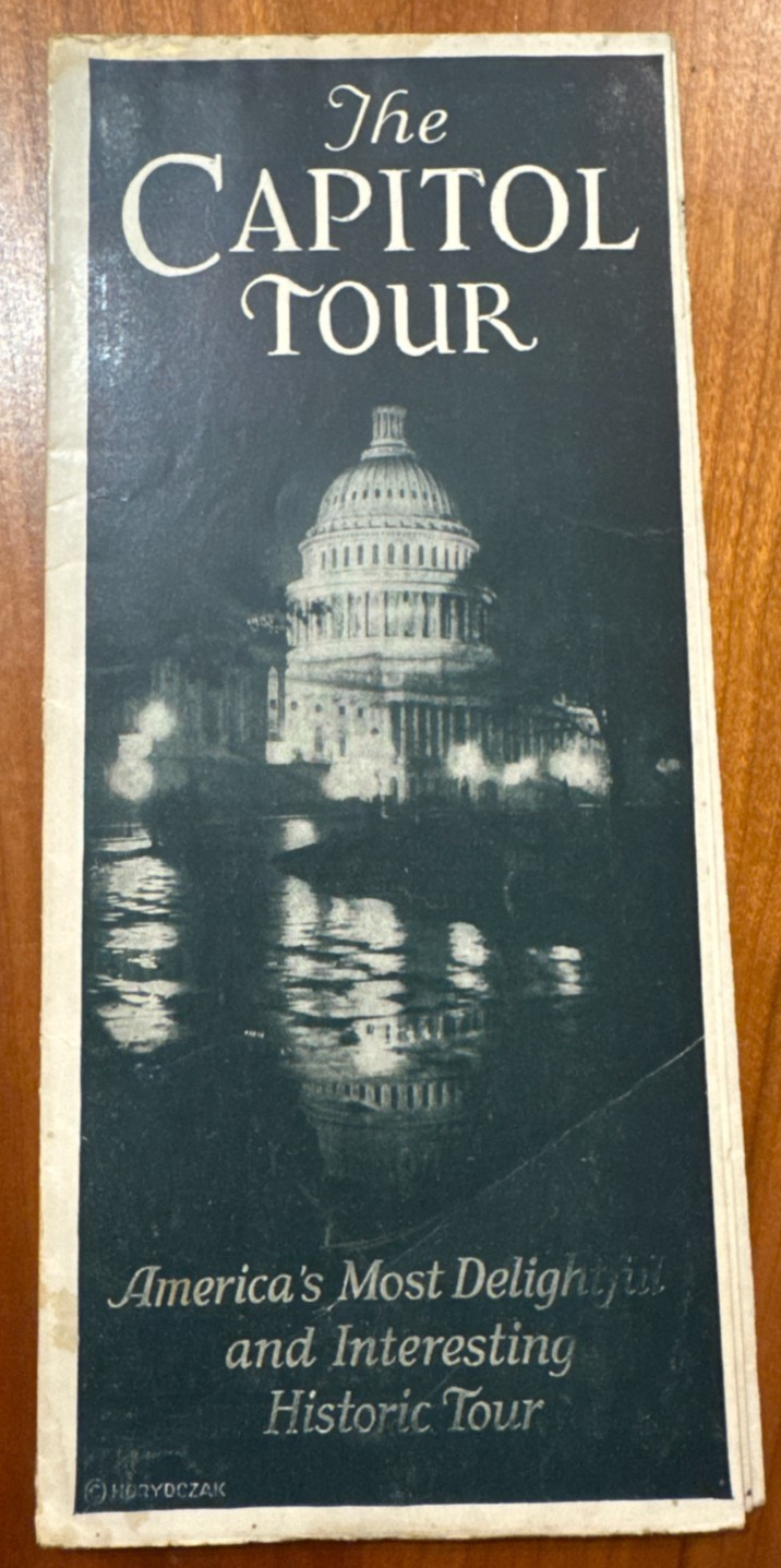 FREE SHIP 1928 The Capitol Tour Washington DC Tourism Brochure