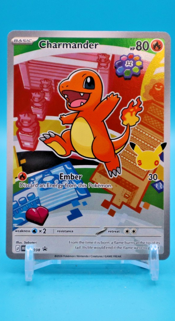 Pokémon TCG - Charmander - MEP 038 -First Partners Illustration Black Star Promo