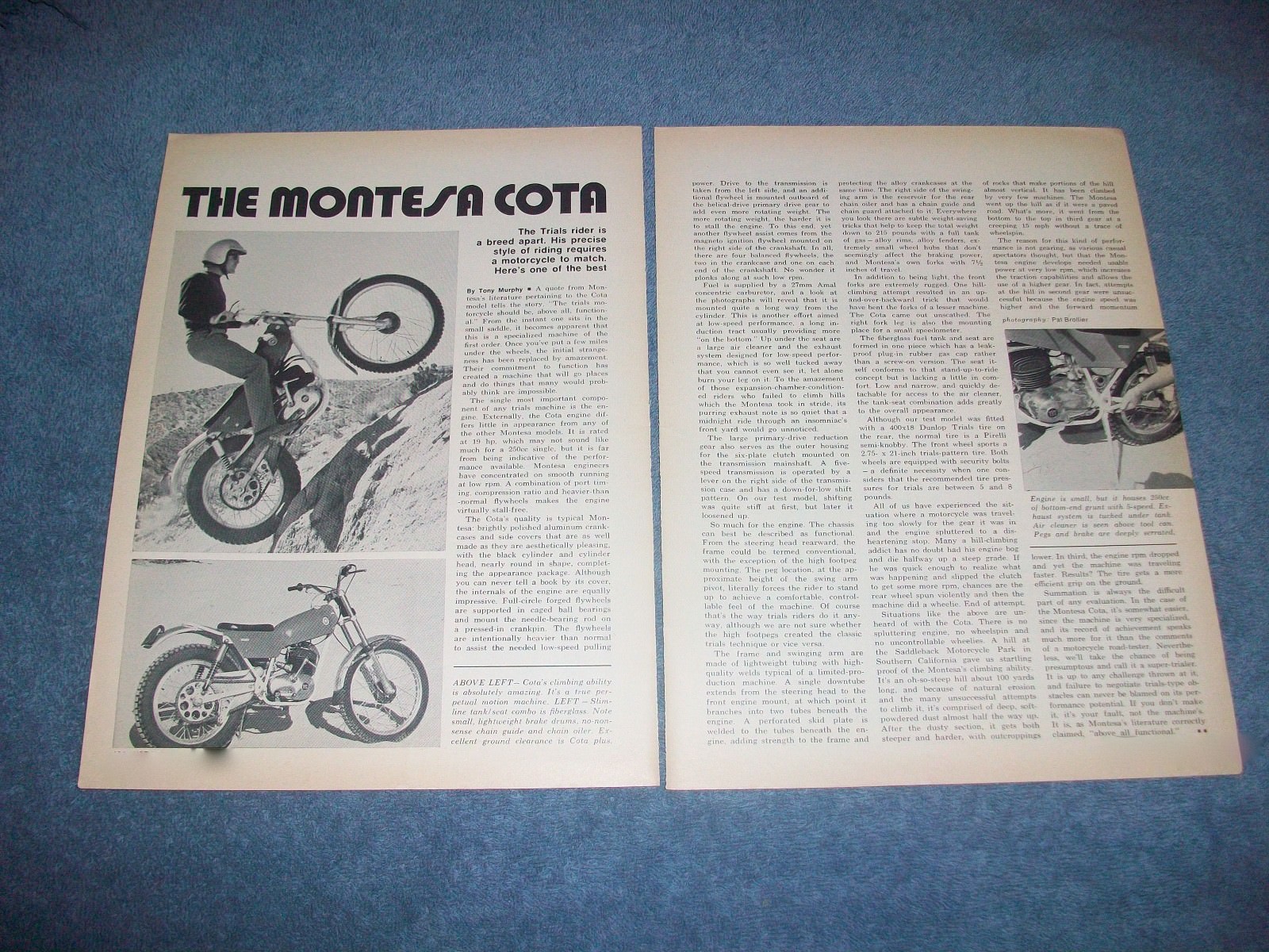 1971 Montesa Cota Vintage Motorcycle Info Article \