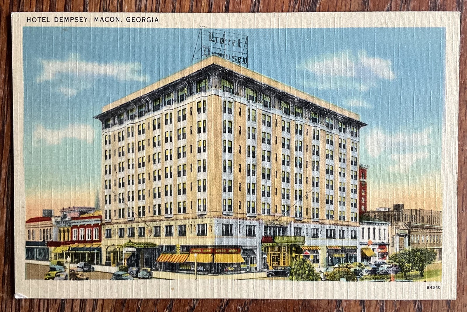 Vintage Hotel Dempsey, Macon GA Postcard -