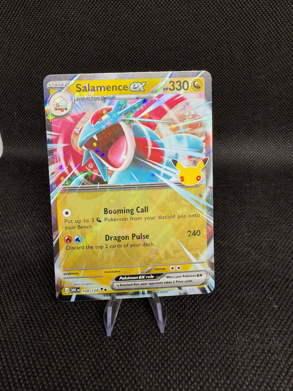 Pokemon TCG - Salamence EX 109/128 30C - 30th Celebration