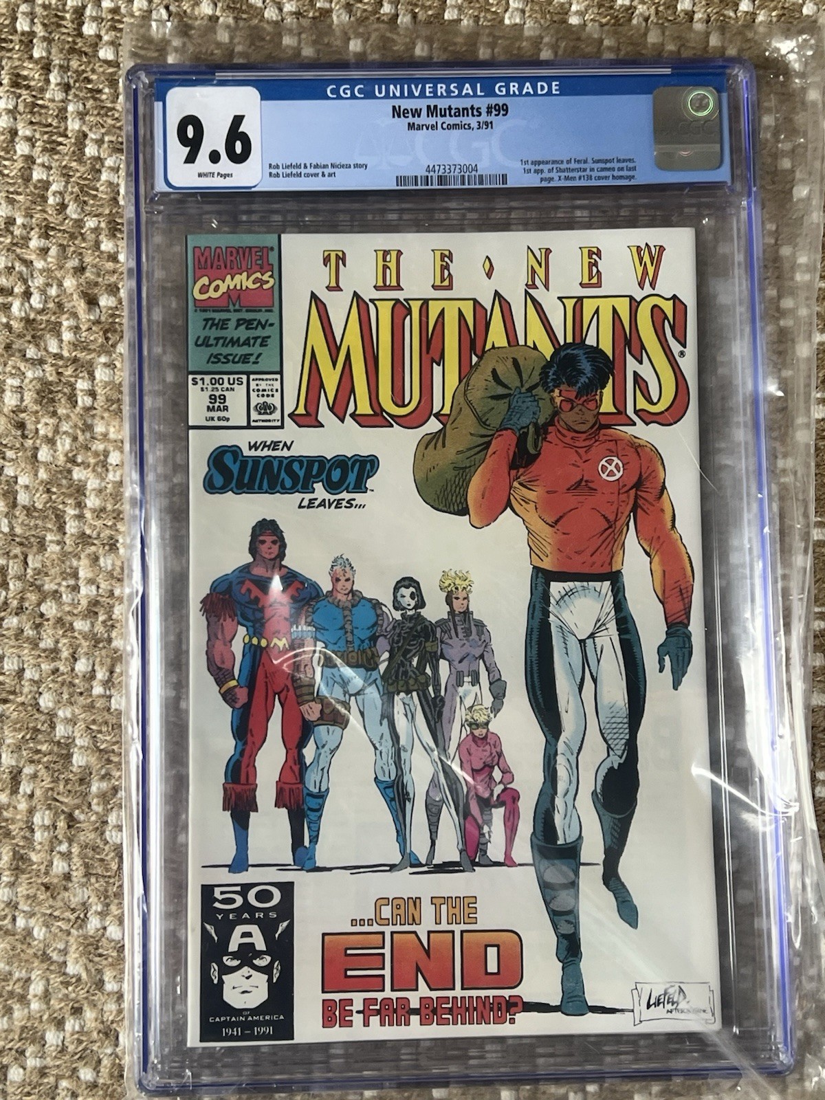 Marvel New Mutants #99 (1991) CGC 9.6 White Pages Liefeld Nicieza