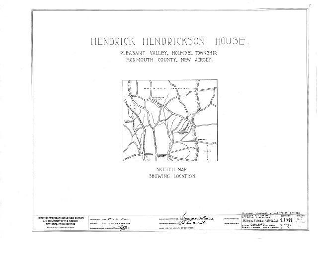 Hendrick Hendrickson House,Everett,Monmouth County,NJ,New Jersey,HABS,Home,8