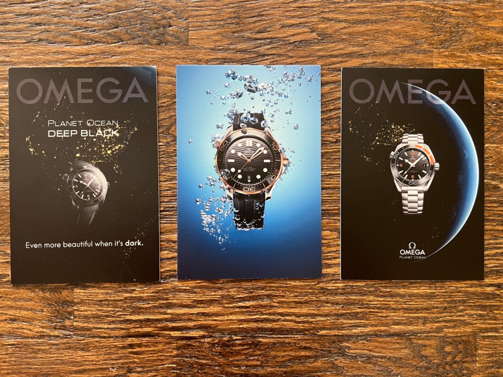 RARE OMEGA 3 Seamaster Diver Watch Dealer Store Counter Display Sign Collectors
