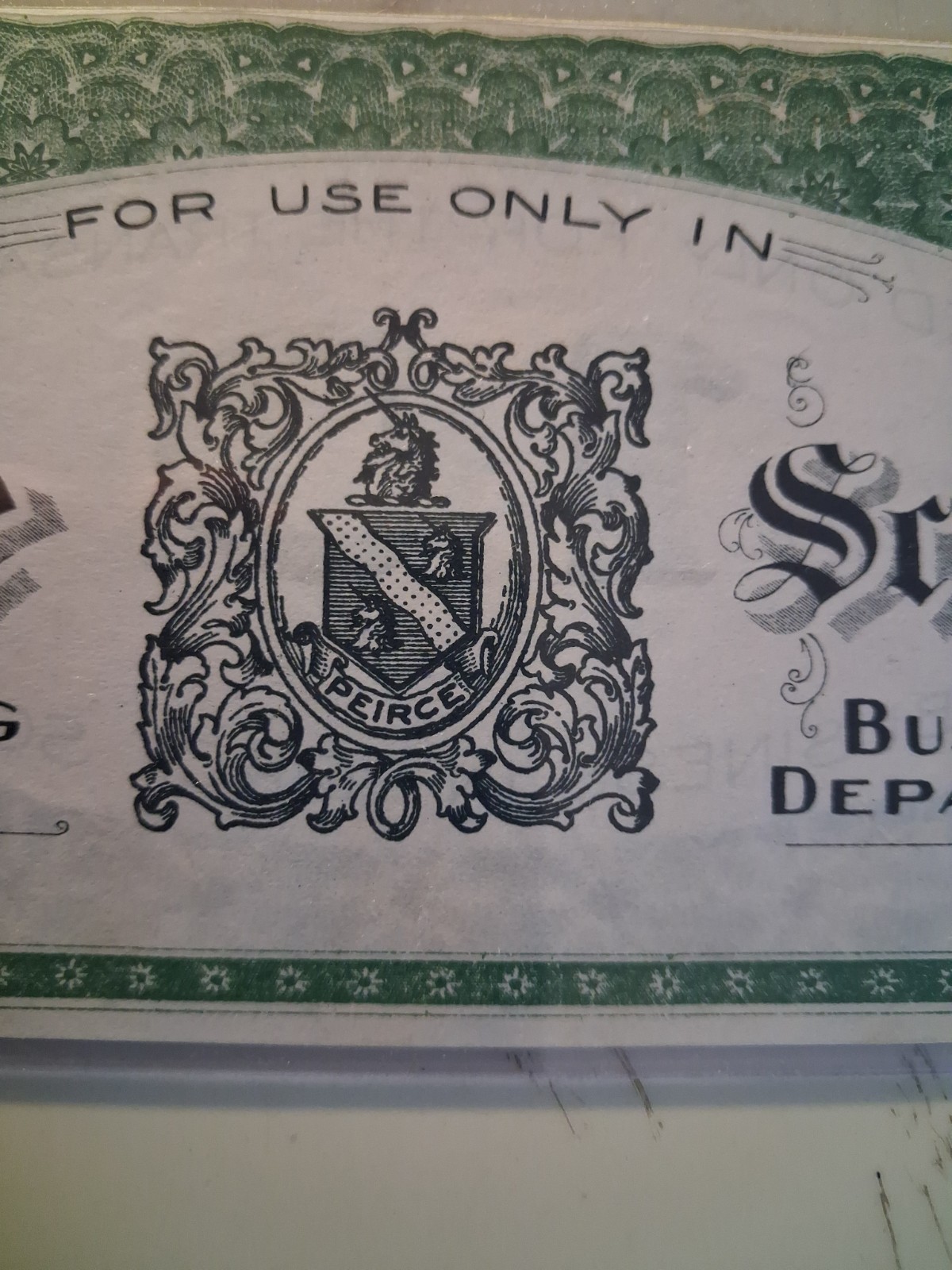 SLING'S🪙RARE 1917 $1 Peirce School Banking & Business Currency Philadelphia PA 