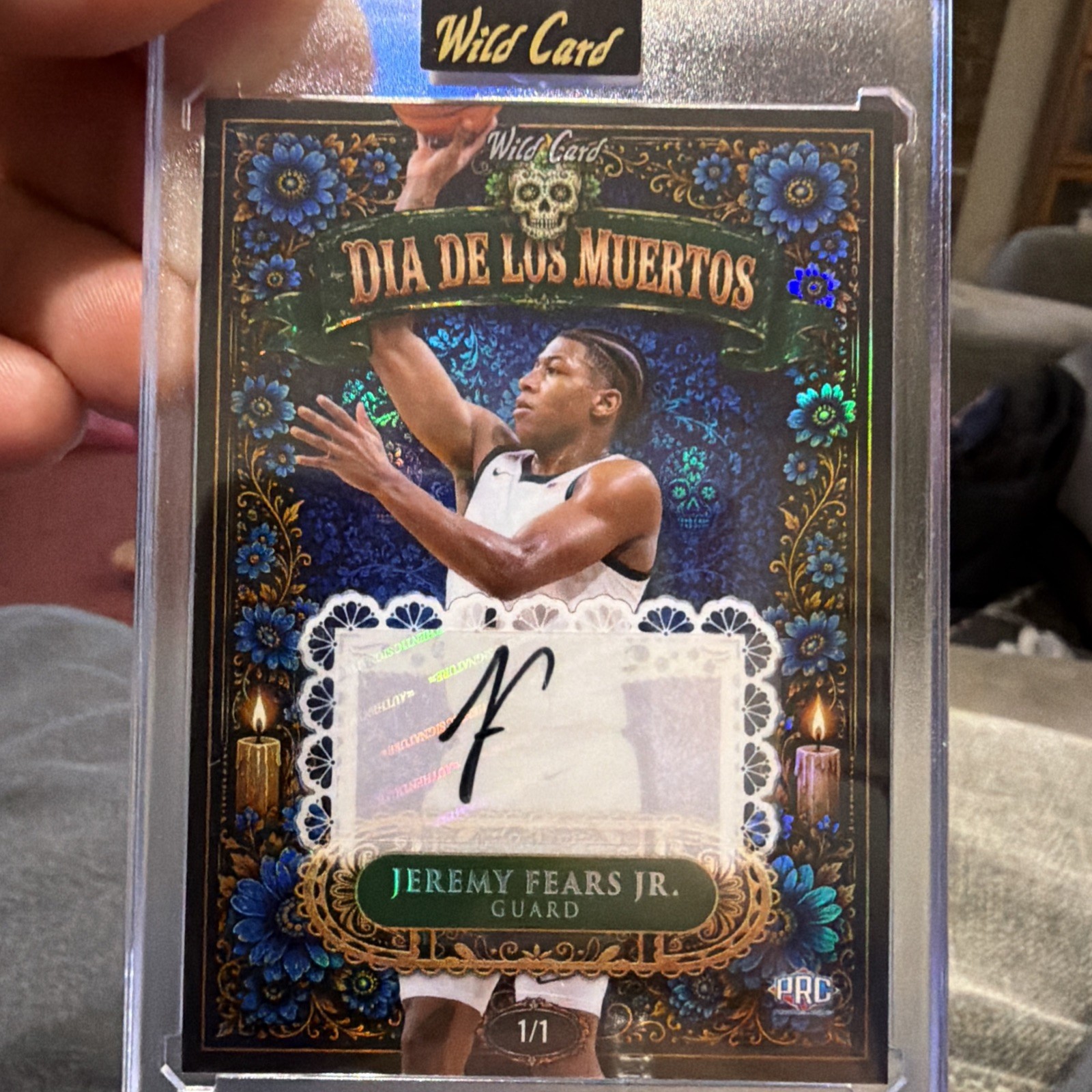 Very Rare Wild Card 2026 DIA DE LOS MUERTOS Jeremy Fears Jr. True 1/1 Auto