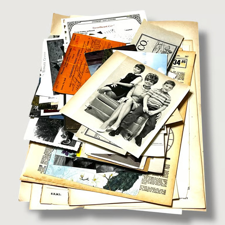 100+ piece Ephemera Lot 7 Collage Crafting Junk Journals Scrapbooking