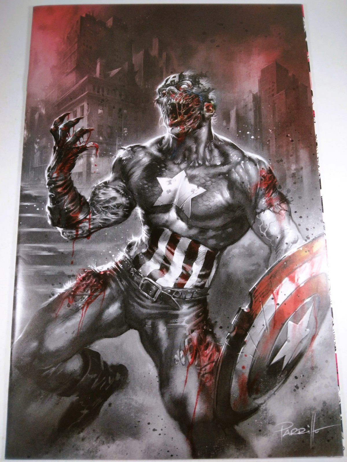 🩸💀 MARVEL ZOMBIES BLACK WHITE & BLOOD #2 PARRILLO 1:100 VIRGIN VARIANT 2023