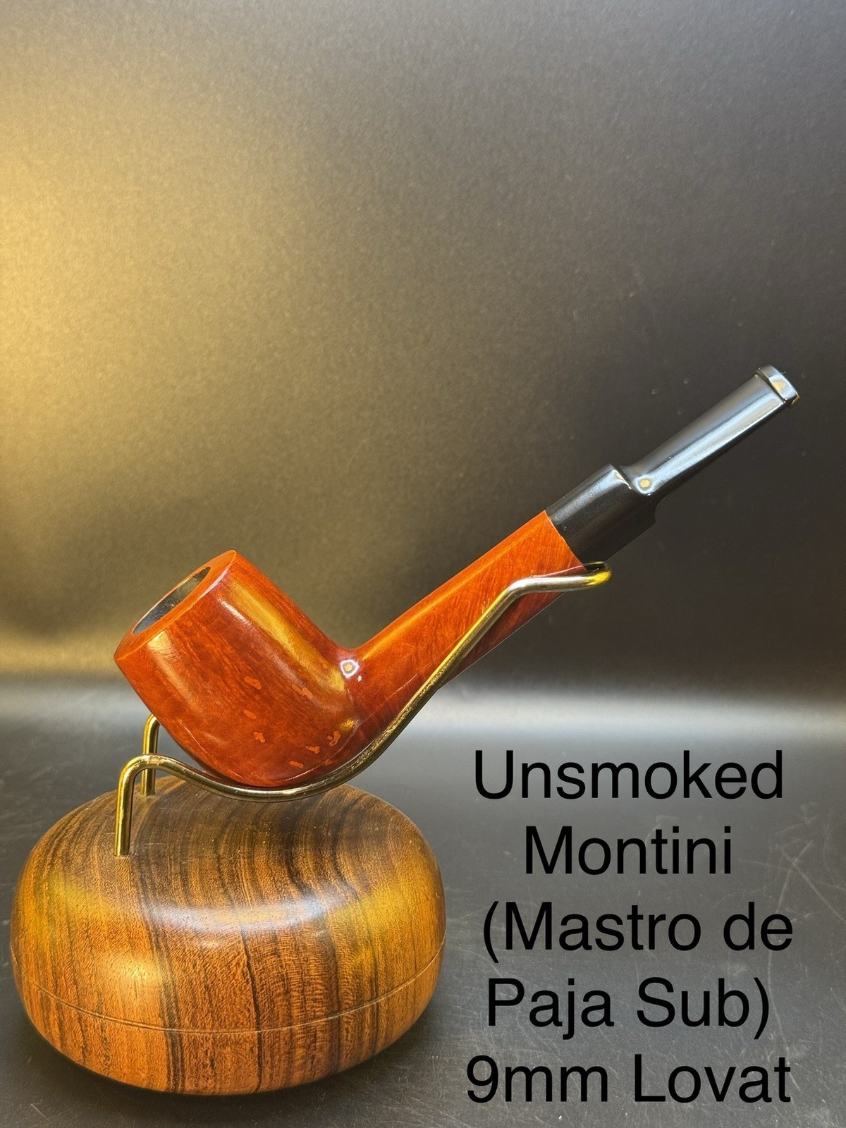 Vintage Unsmoked Montini (Mastro De Paja Sub) 9mm Lovat Tobacco Pipe