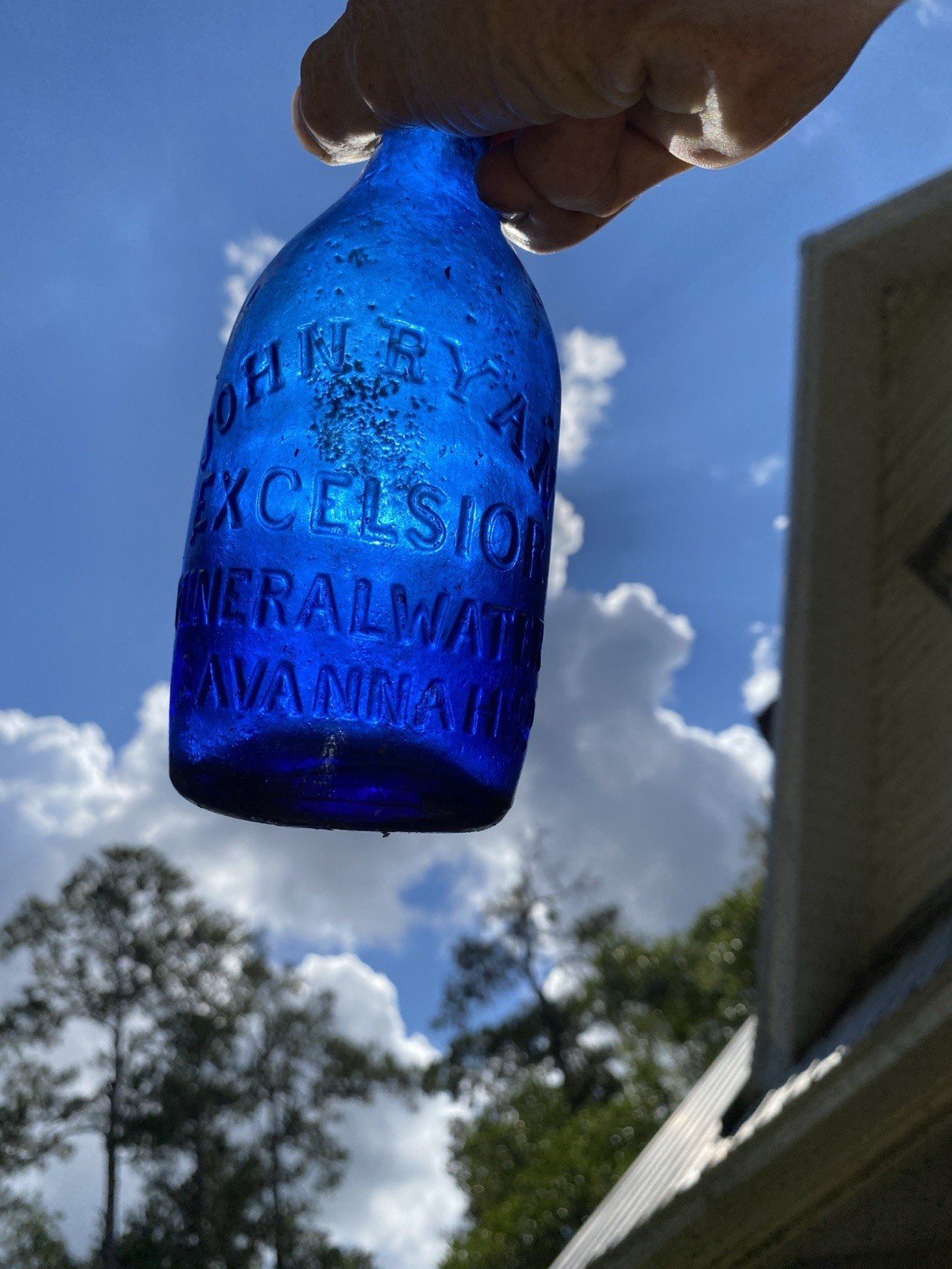 John Ryan Savannah 1859 Cobalt Bottle Excelsior Mineral Water