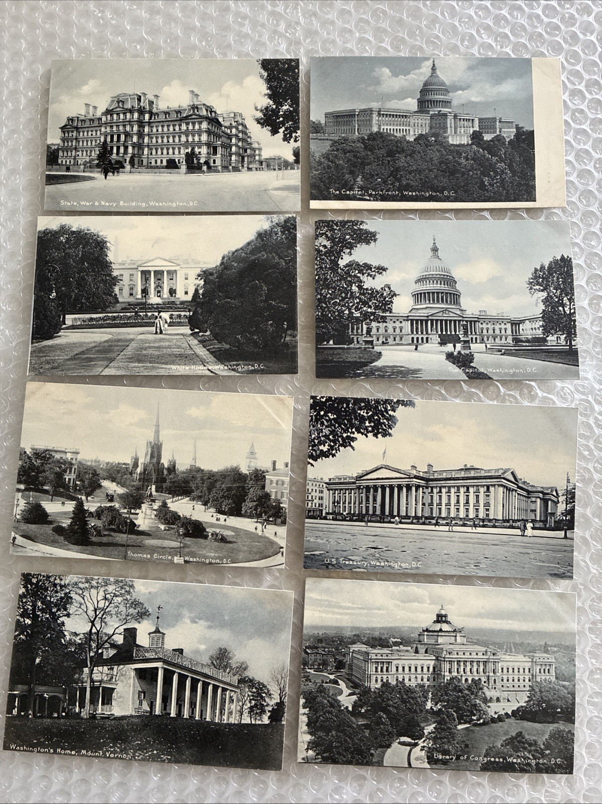 LOT 8 ANTIQUE 1901 -07 WASHINGTON DC B&W POSTCARDS HISTORICAL BUILDINGS UNPOSTED