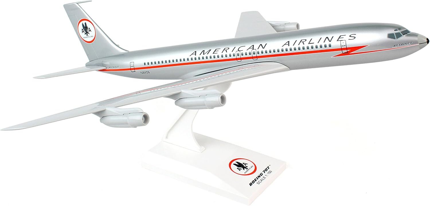 Skymarks SKR707 American Airlines Boeing 707-300 N8406 Desk 1/150 AV Jet Model