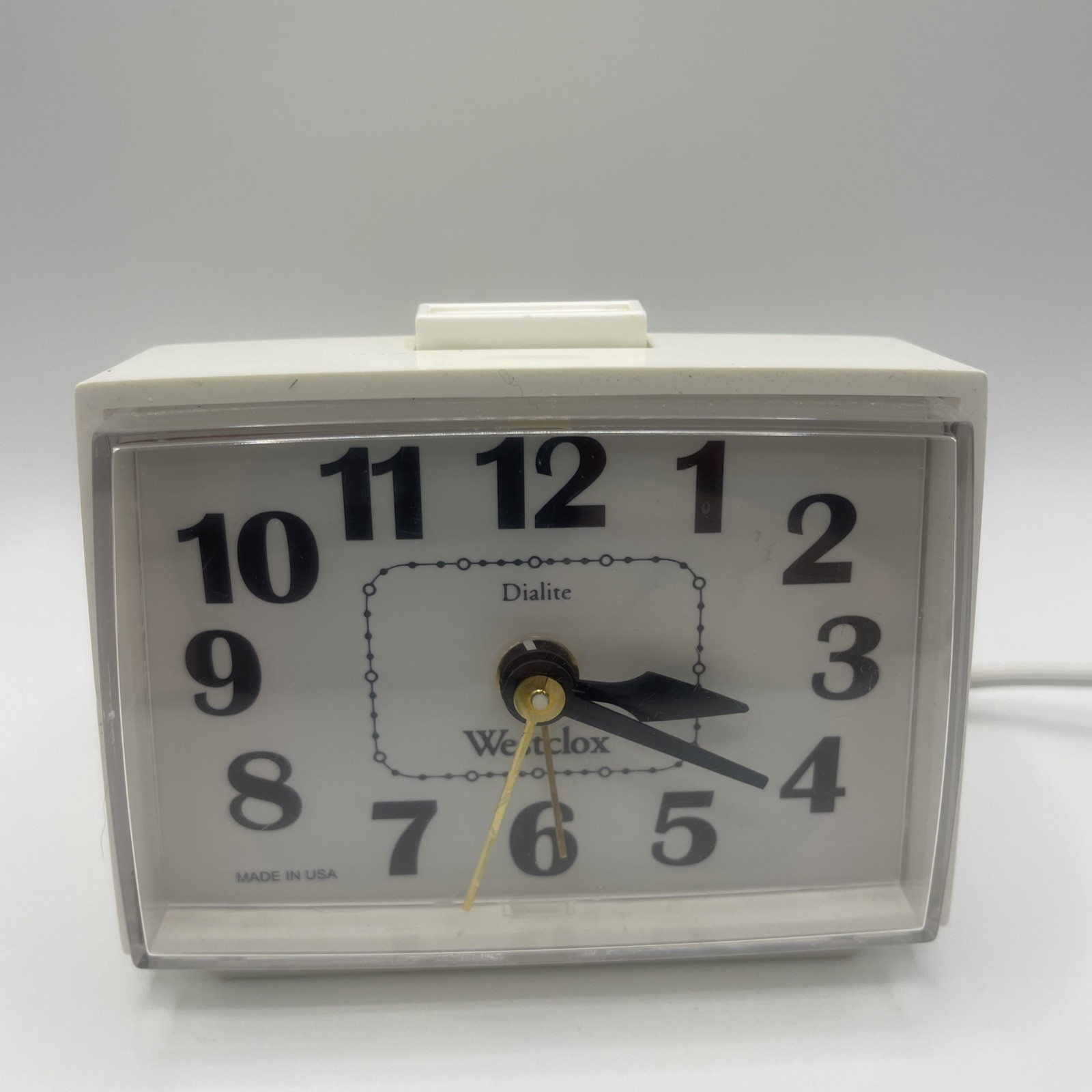 Vintage Westclox DIALITE Electric Alarm Clock Model 22090-22540 USA Tested Works