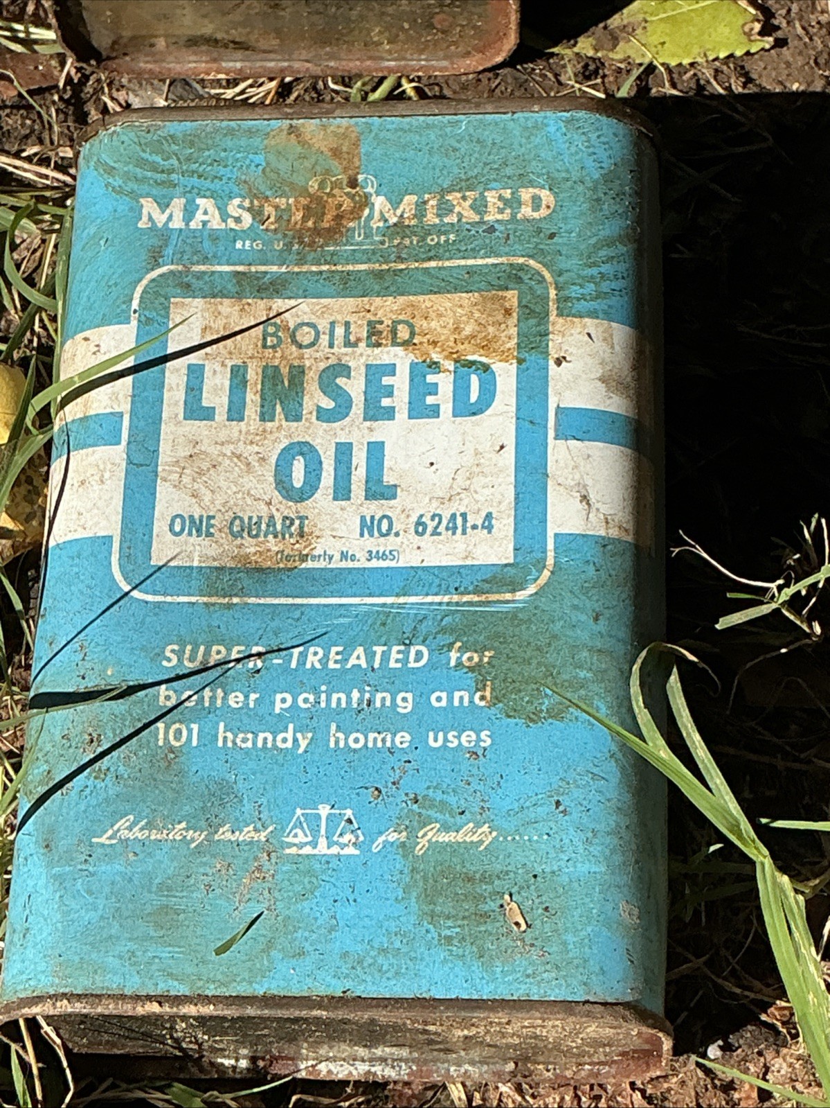 VINTAGE S&K ( Master, Mixed )Boiled Linseed Oil , 1Qt Tin