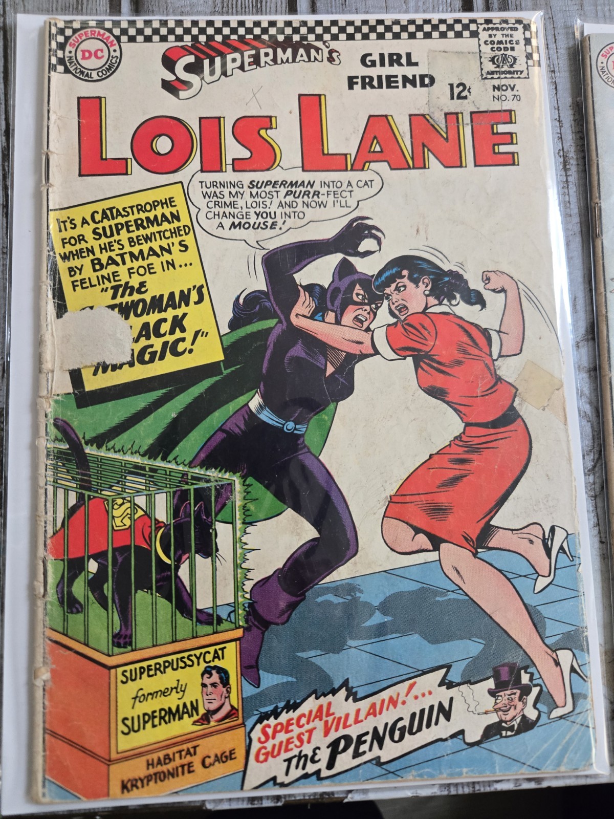SupermanGirl Friend, Lois Lane #70 and #93 1st app of cat woman in silver age