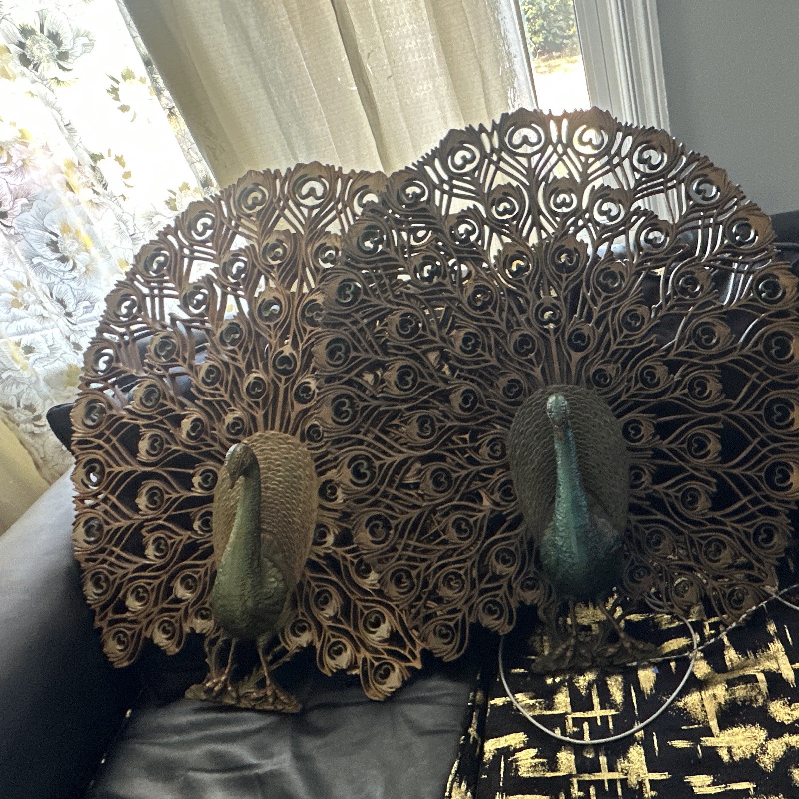 Rare 1960s MCM Burwood Peacock Wall Decor Set of 2 Rare 1960s MCM Burwood Peacock Wall Decor Set of 2