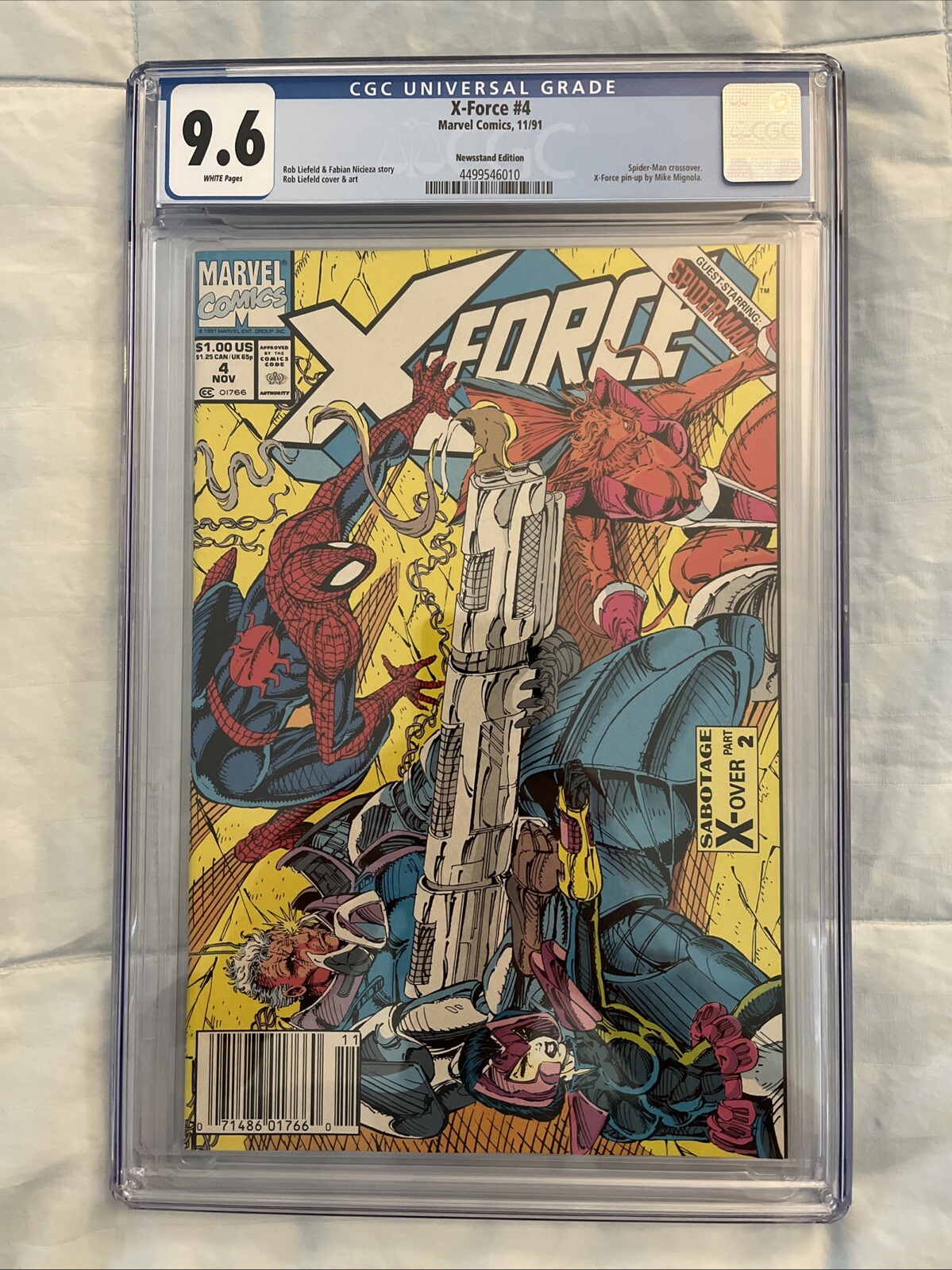 X-Force #4 CGC 9.6 ULTRA RARE NEWSSTAND - No Sales Or POP