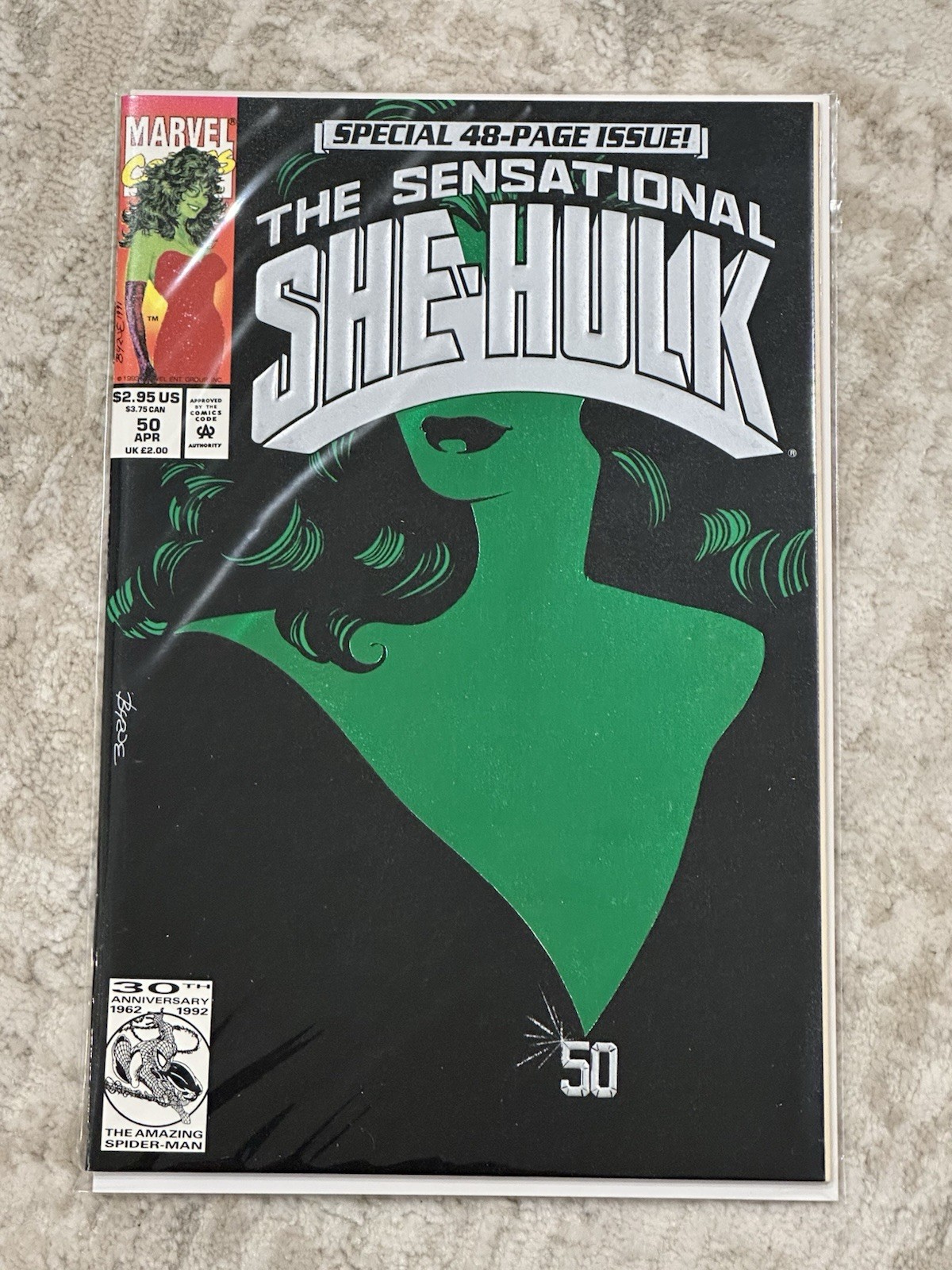 The Sensational She-Hulk #50 - 30th Anniversary 1992 Marvel Comics NM