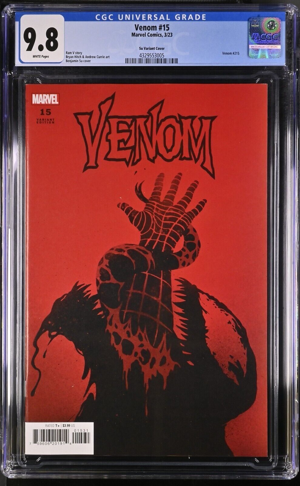 Venom #15 CGC 9.8 Su 1:25 Variant 1st Full App Anti-Carnage Marvel 2023