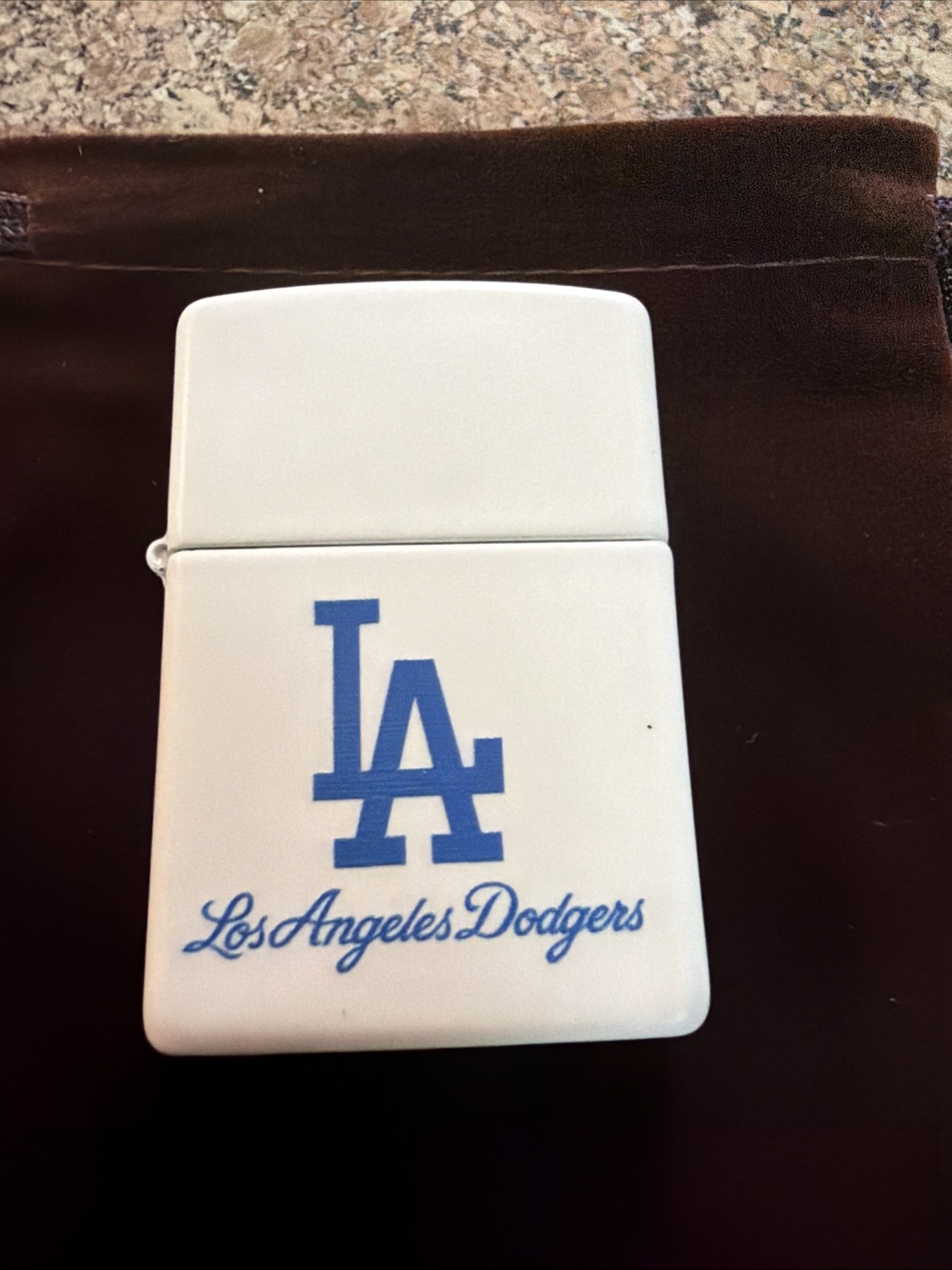 Vintage Zippo Lighter - MLB Baseball - Los Angeles Dodgers Logo