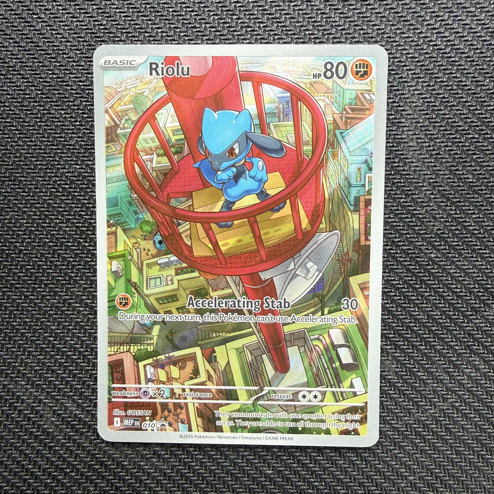 Pokémon TCG Riolu MEP 010 Black Star Promo Mega Evolution Illustration Rare