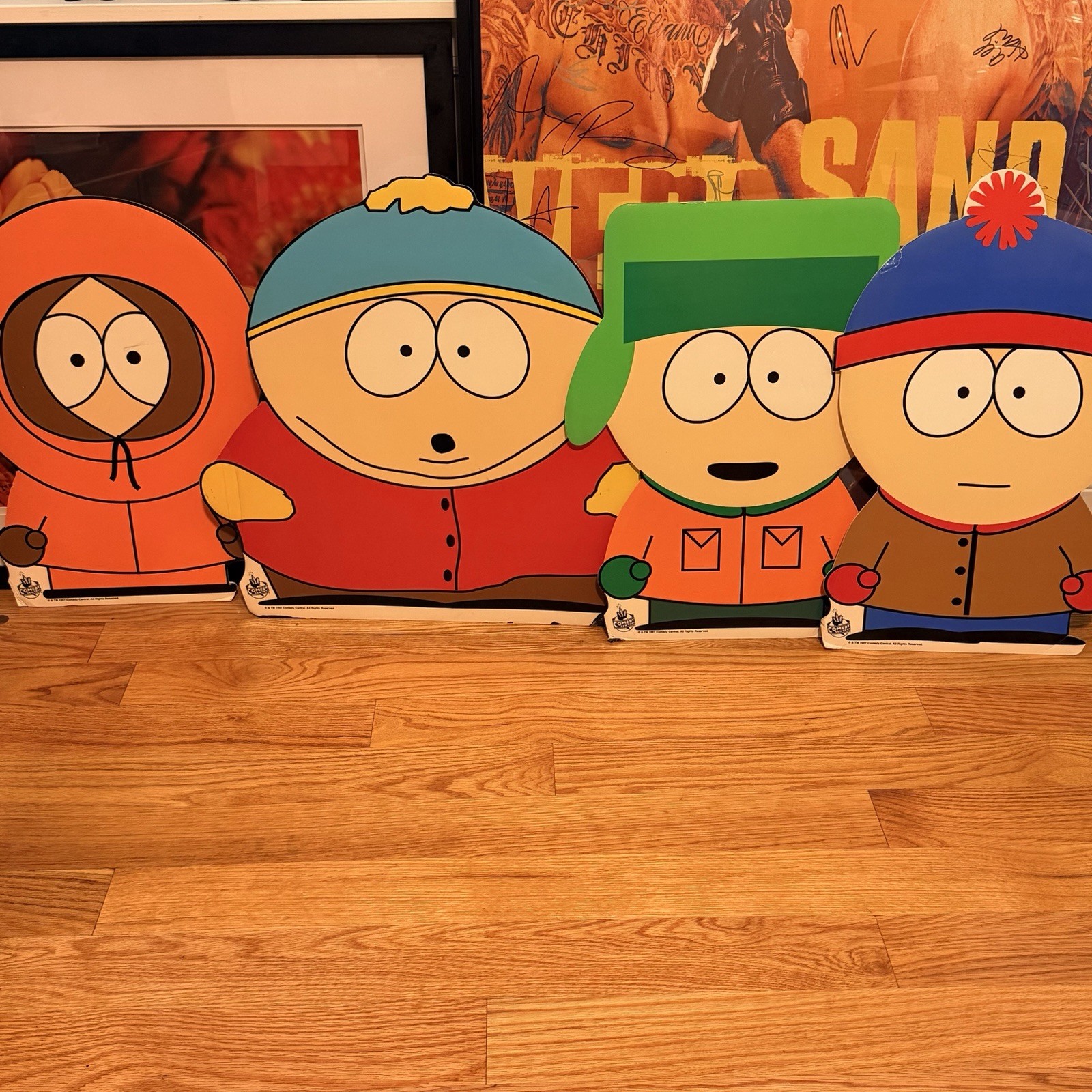 Vintage 1997 South Park Cardboard Standees Set Of 4 RARE Stan Kyle Cartman Kenny