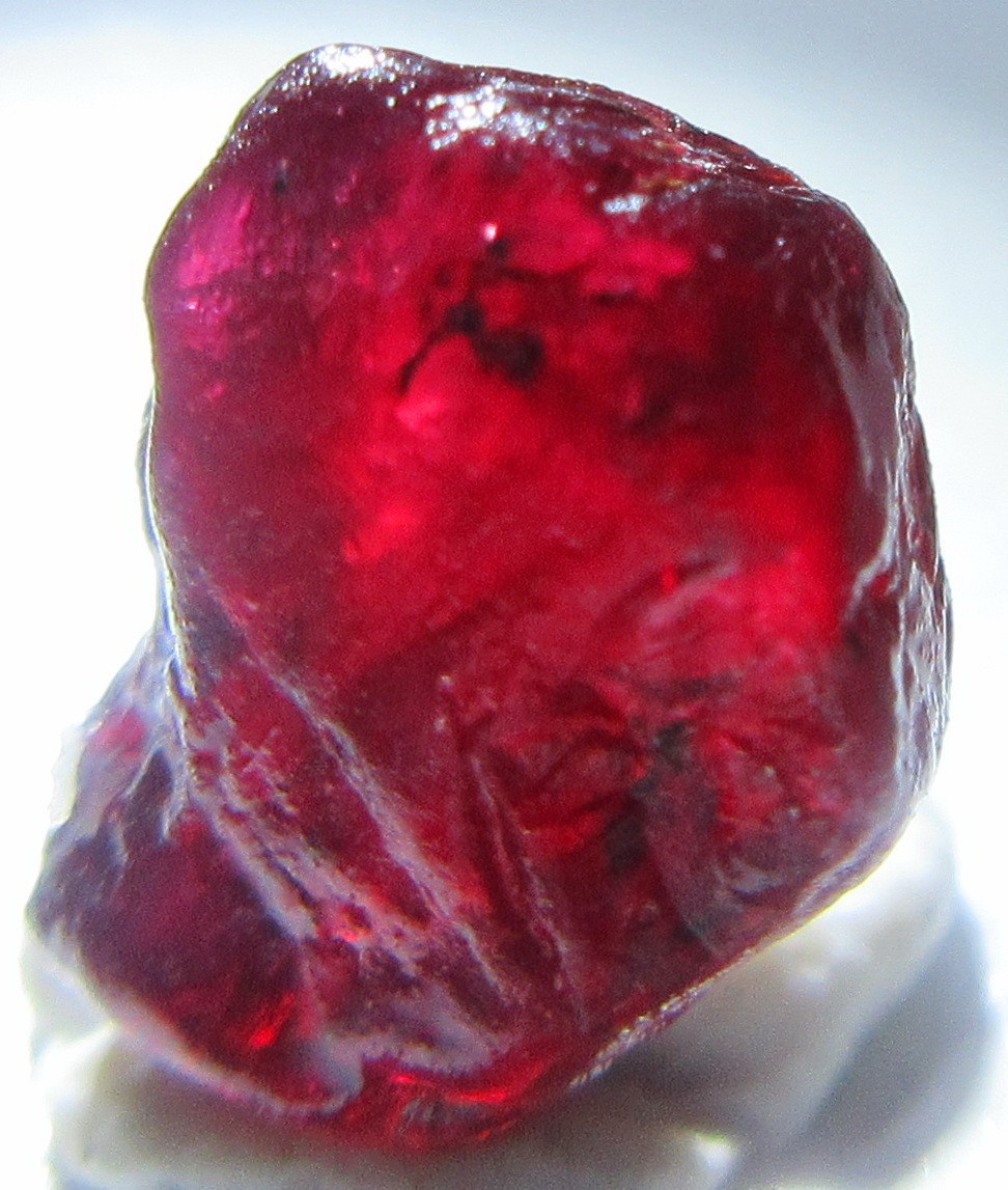 Deep Red Natural Facet Rough From Mozambique 1.50 Crt