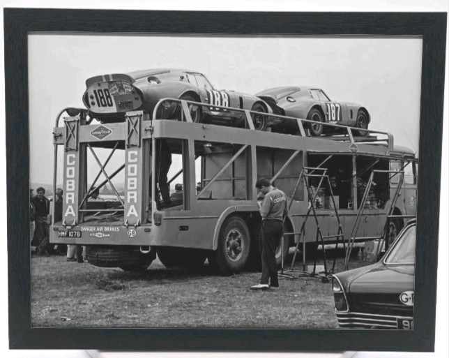 Framed 1964 Shelby Daytona Car Hauler - Tour de France Reproduction - 11x8.5