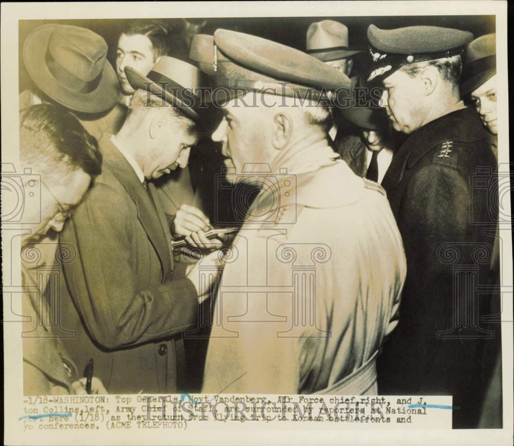 1951 Press Photo Generals J. Lawton Collins & Hoyt S. Vandenberg in Washington.
