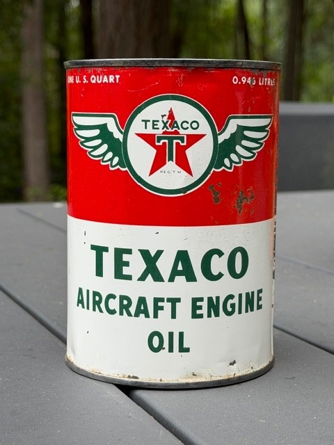Vintage - NOS - Texaco Aircraft Engine Oil Quart. - c.-1950s