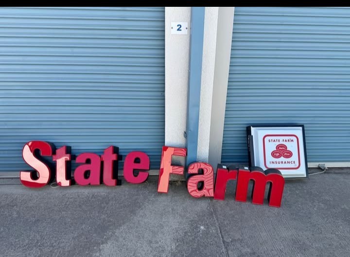 Vintage State Farm Insurance channel letters  sign 9ft long 18