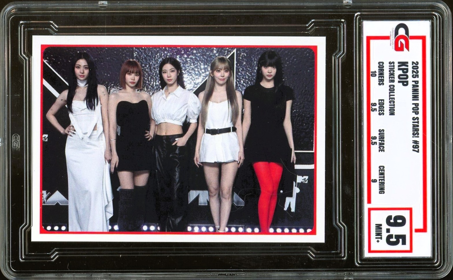 2025 Panini Pop Stars Sticker #97 KPOP ~ CG 9.5 MINT +