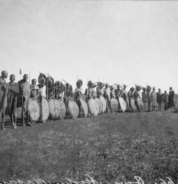 Masai warriors Uganda 1899 OLD PHOTO