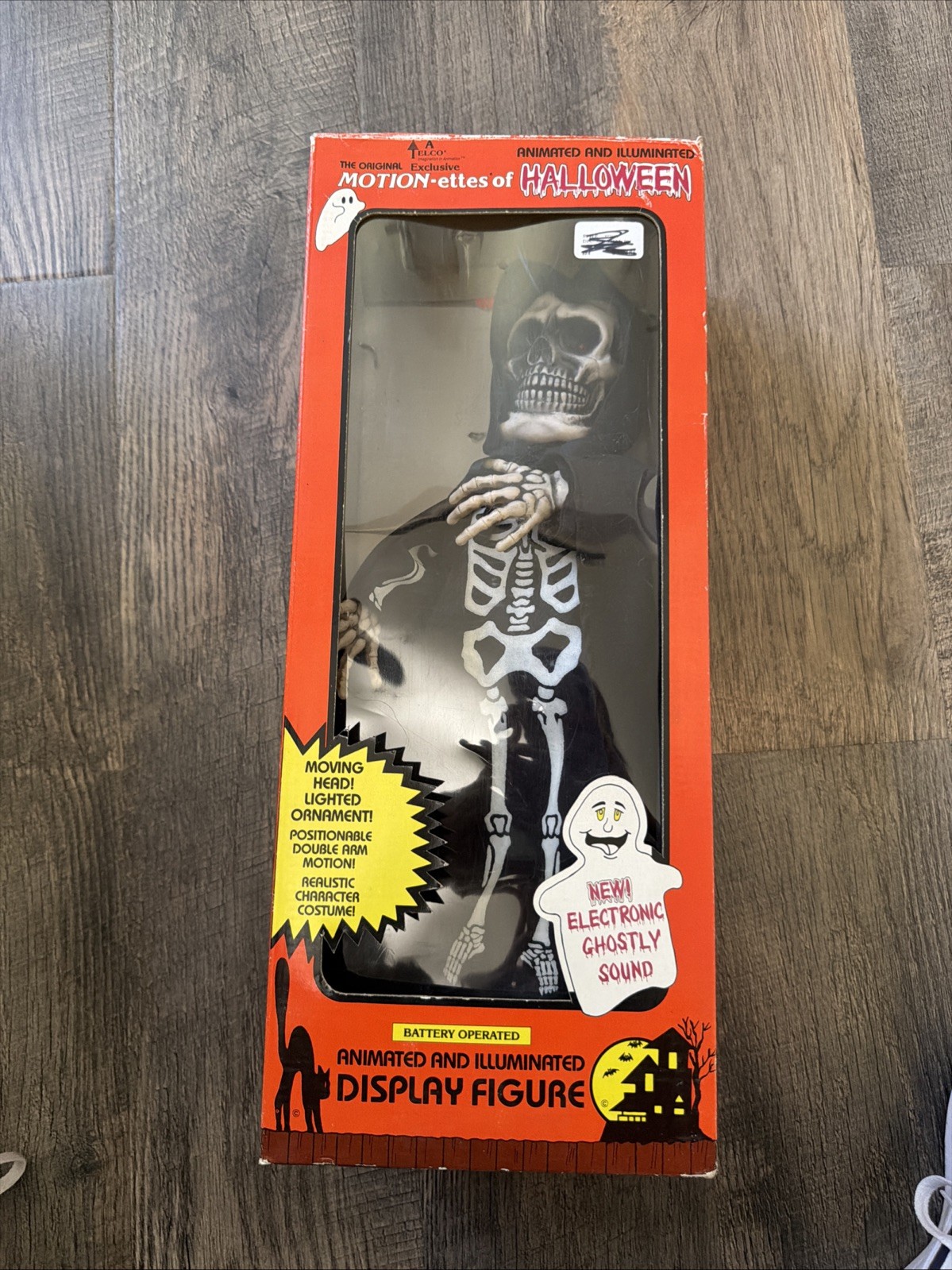 Vintage 1990 Telco Halloween Skeleton Grim Reaper Motionette 18