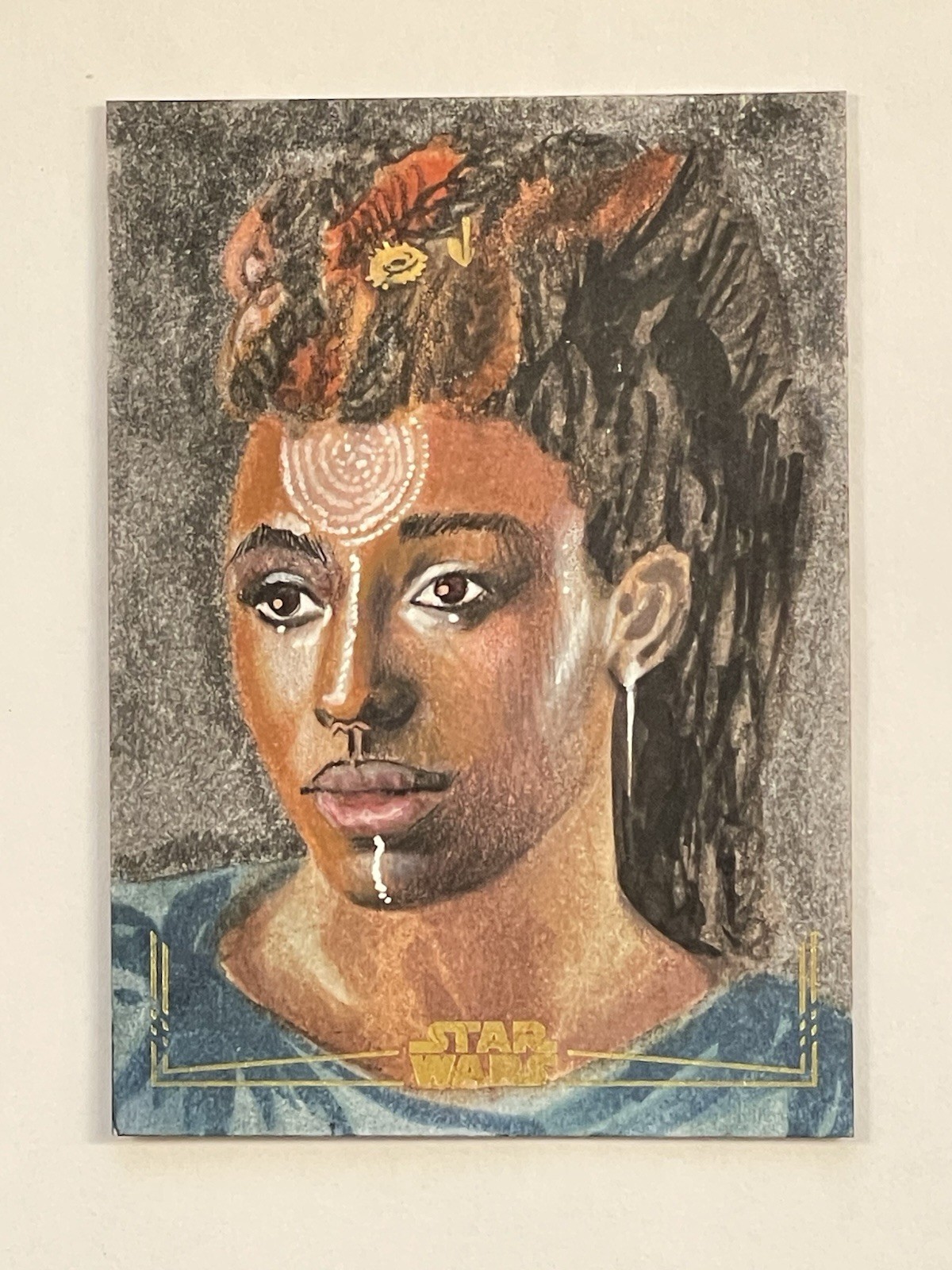 2025 Topps Star Wars Chrome - Mother Aniseya - Gold Foil Sketch by Semra Bulut