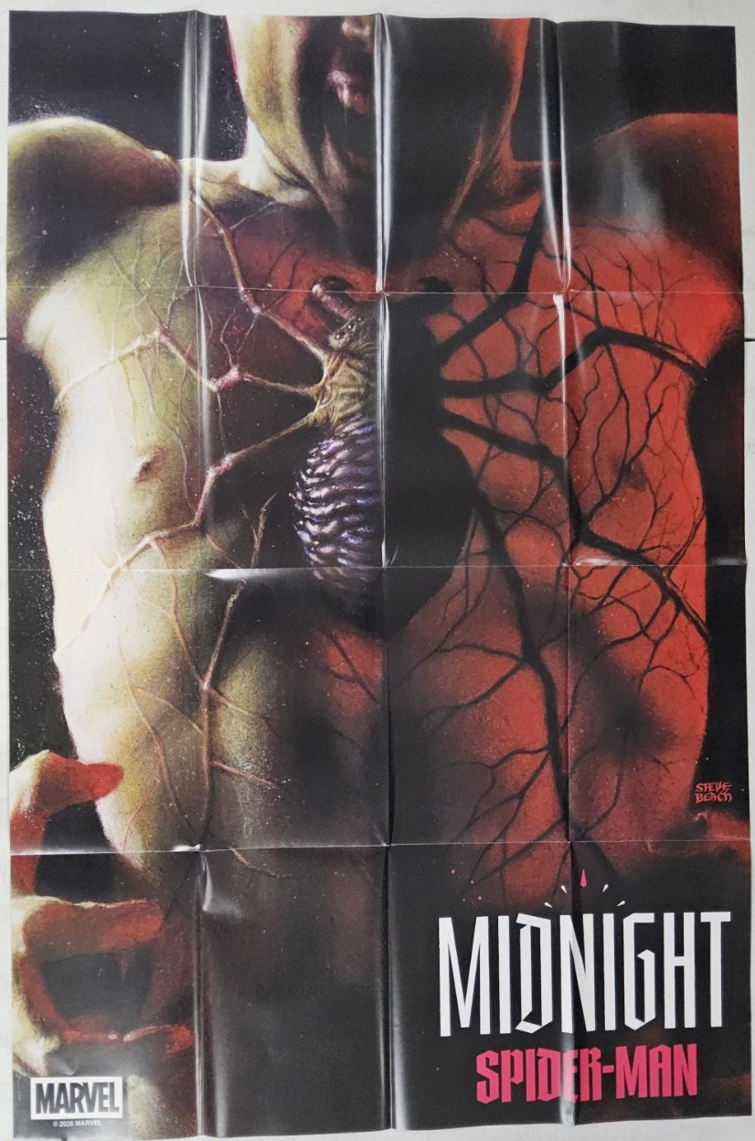 2026 Marvel Folded Promo Poster ~ MIDNIGHT SPIDER-MAN # 1 ~ 24x36 Marvel UNUSED