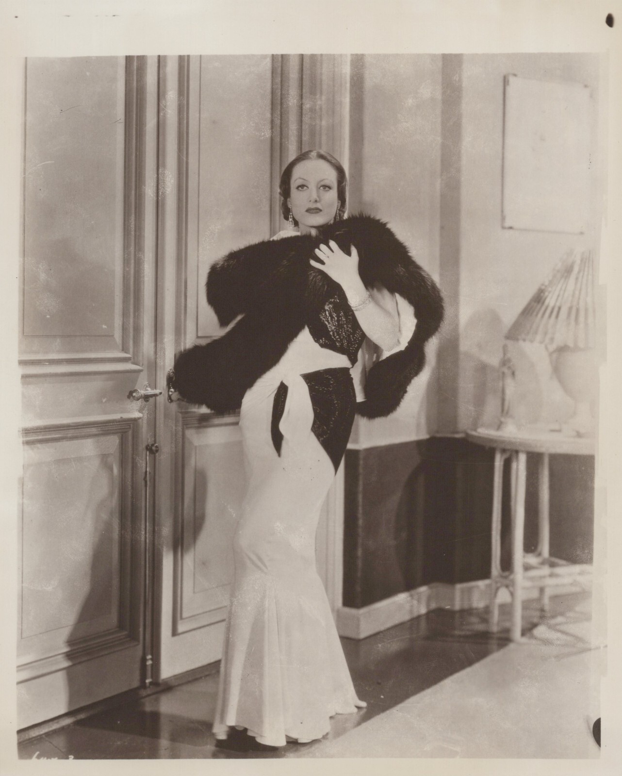 HOLLYWOOD BEAUTY JOAN CRAWFORD STYLISH POSE STUNNING PORTRAIT 1950s Photo C33