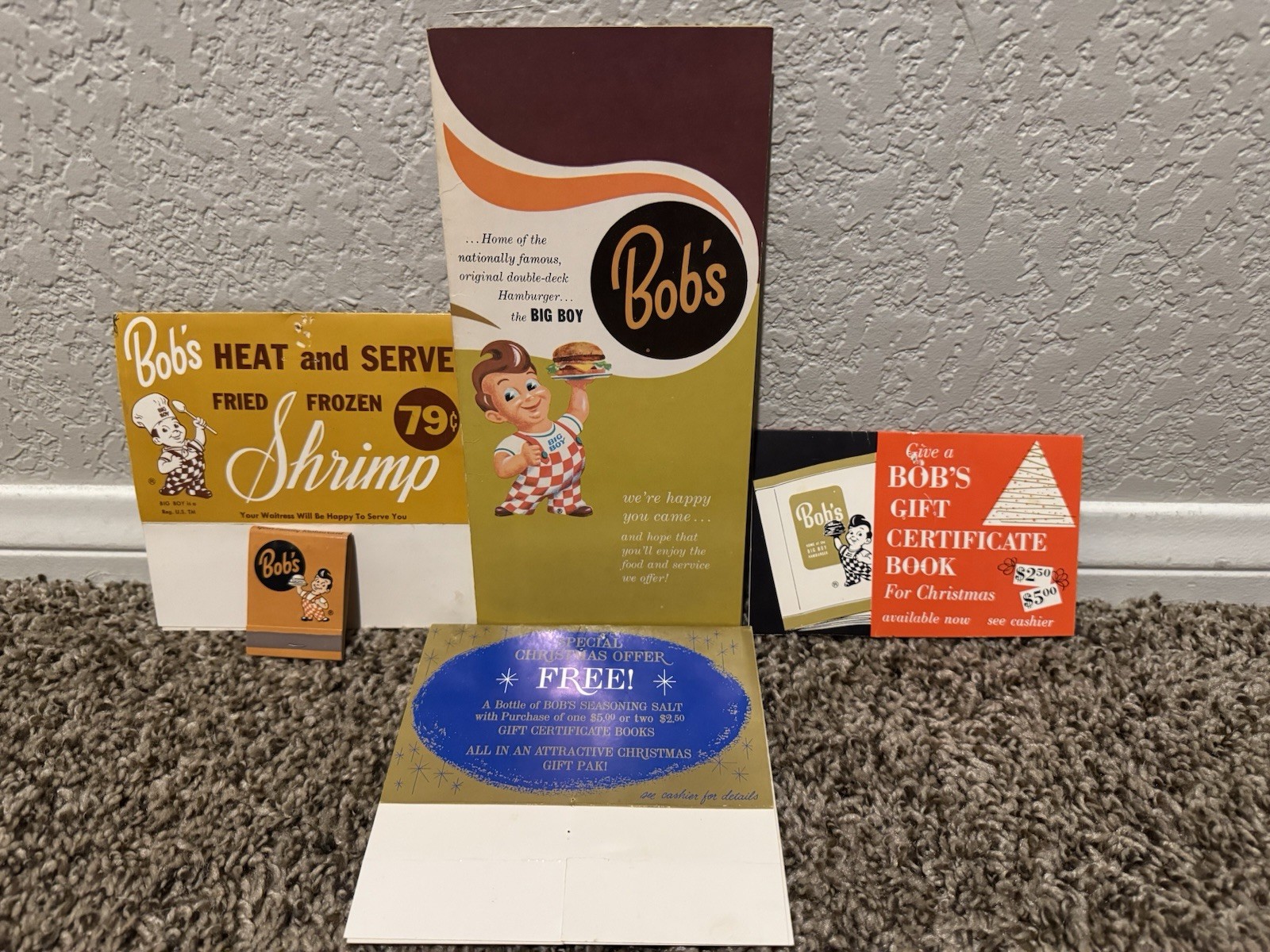 🔥 Rare Vintage Bob\'s Big Boy Restaurant Menu 1965 & More Lot