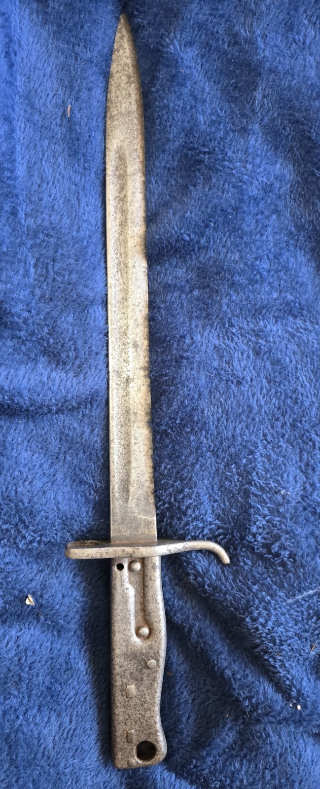 WWI German Ersatz Bayonet All Steel Split Muzzle Ring Hooked Quillon 1914-18
