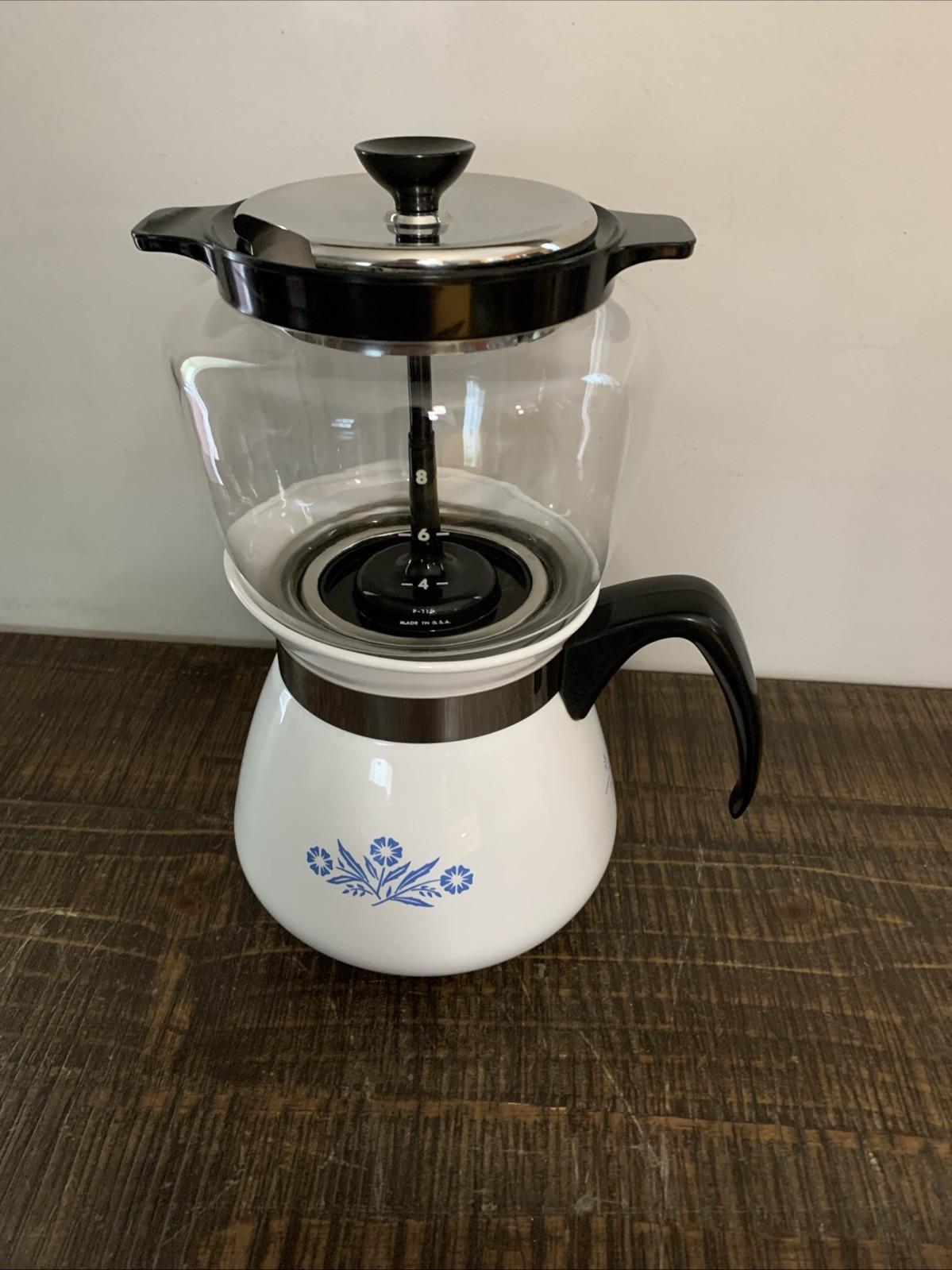 Vintage Corning Ware Blue Cornflower 2Qt Drip Coffee Maker Pyrex P-118 Top Vintage Corning Ware Blue Cornflower 2Qt Drip Coffee Maker Pyrex P-118 Top
