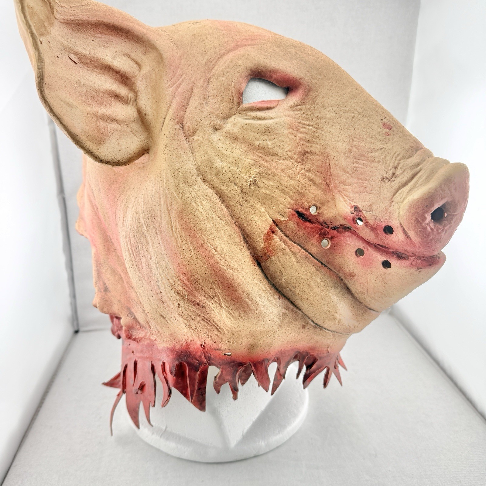 Vintage SAW Movie 2004 Pig Head Mask Halloween Horror Don Post Studio Blood Gore