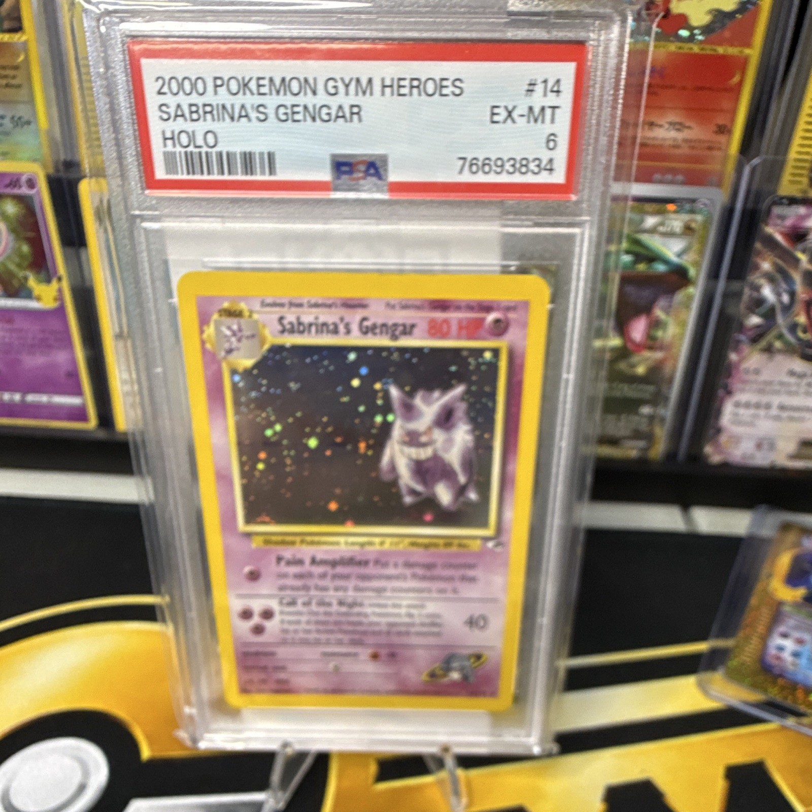 Pokémon 2000 Gym Heroes Sabrina's Gengar Holo PSA 6 #14 English 76693834