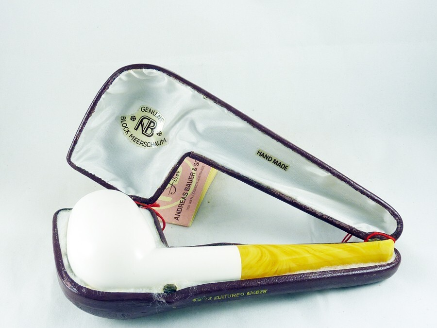 Meerschaum Pipe Andreas Bauer Austria Tobacco pipe pipa pfeife unsmoked vintage
