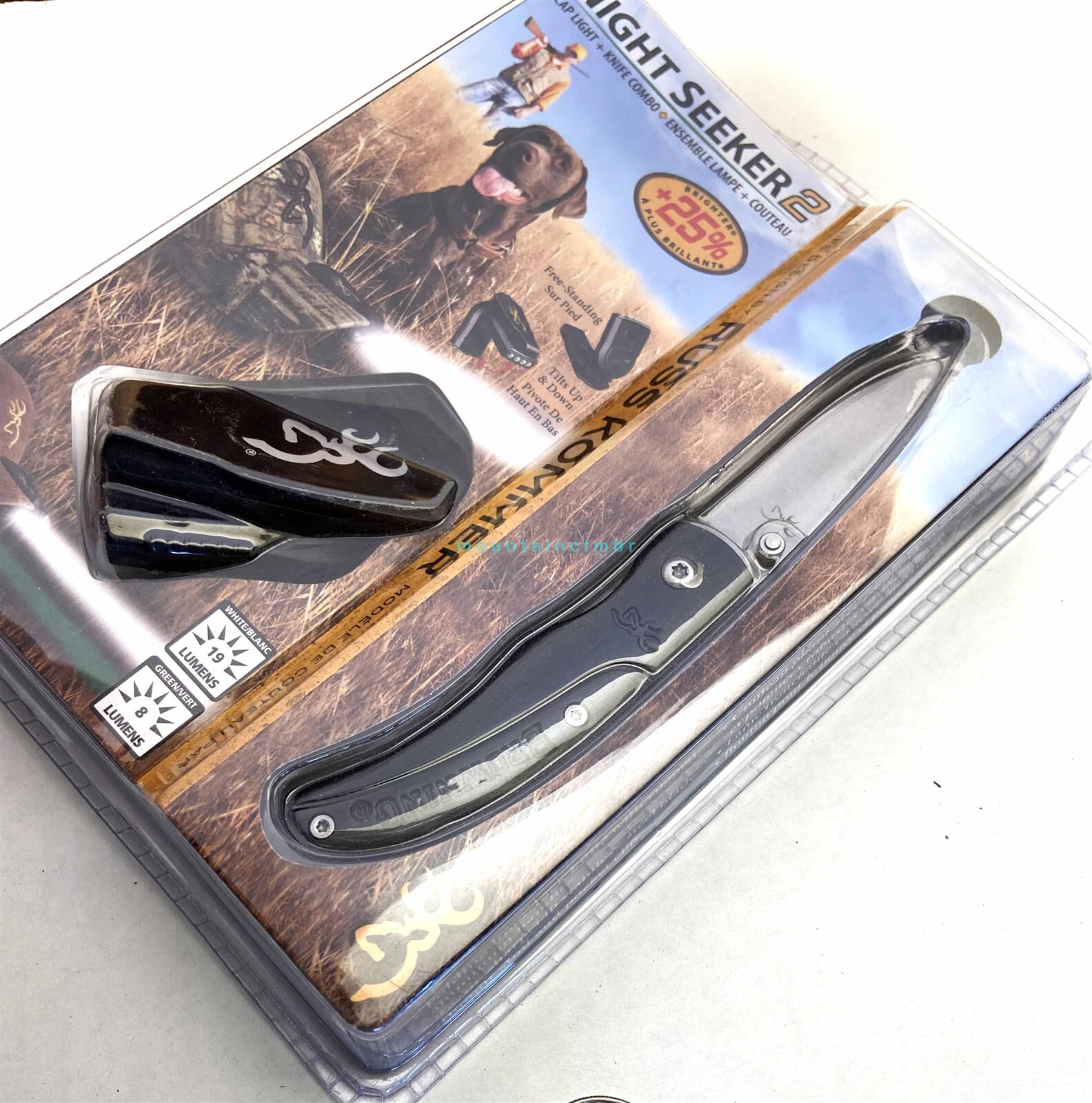 Browning Night Seeker Russ Kommer Cap Light + Knife Combo Set 5.6/3.25/2.3