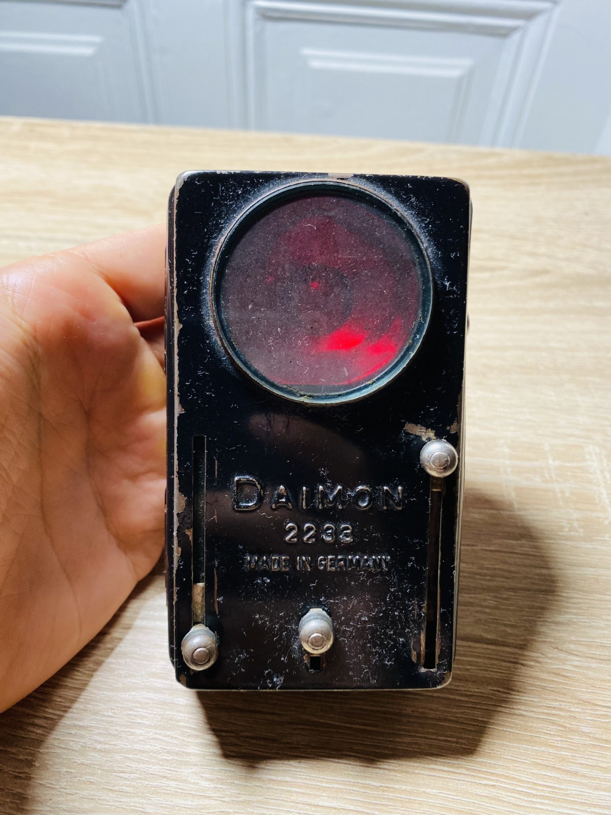 Vintage German Flashlight Daimon 2233 WW2 Era Military Signal Light Germany