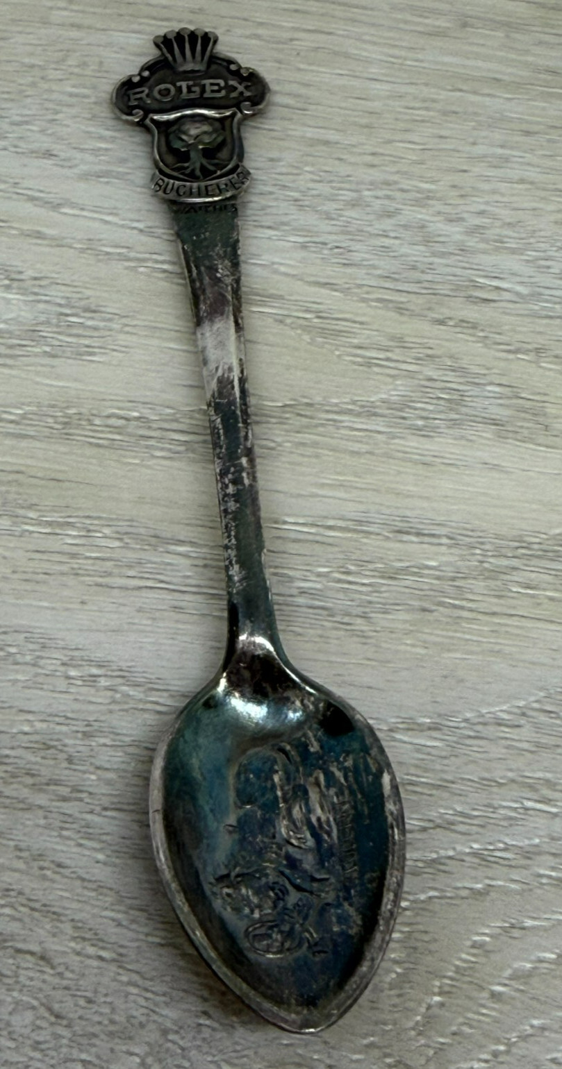 ROLEX Bucherer LUCERNE souvenir spoon B 100 12 silver small vintage