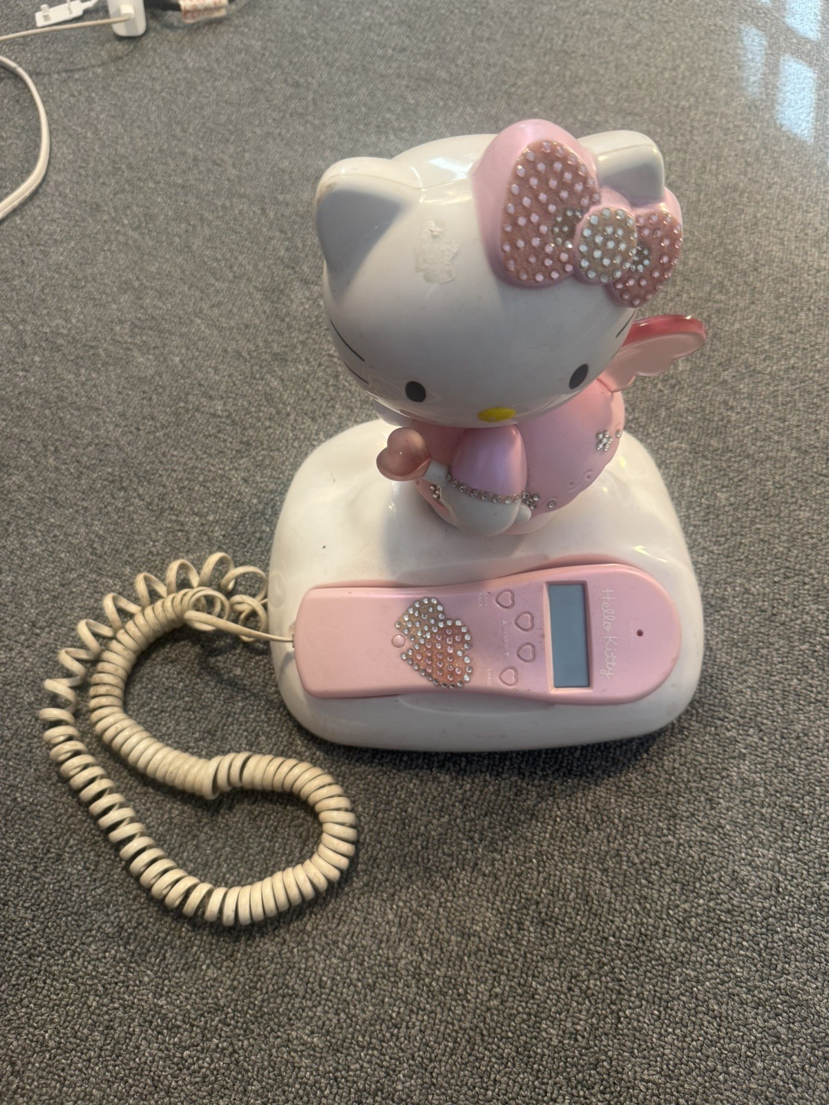 Hello Kitty Angel 2003 Pink Caller ID Telephone Phone Landline Vintage